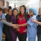 Post-Partumn Nurses at North York General Hospital Hugging