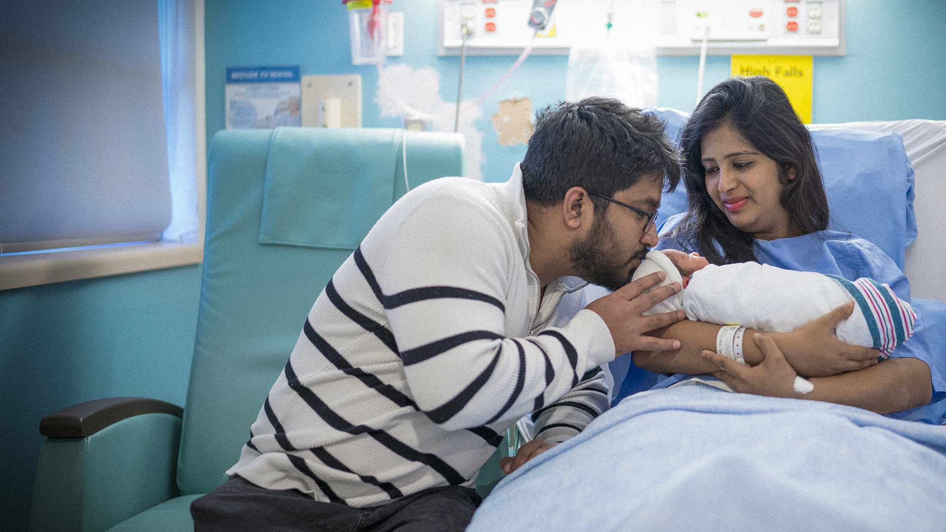 A baby is born to a family at North York General Hospital