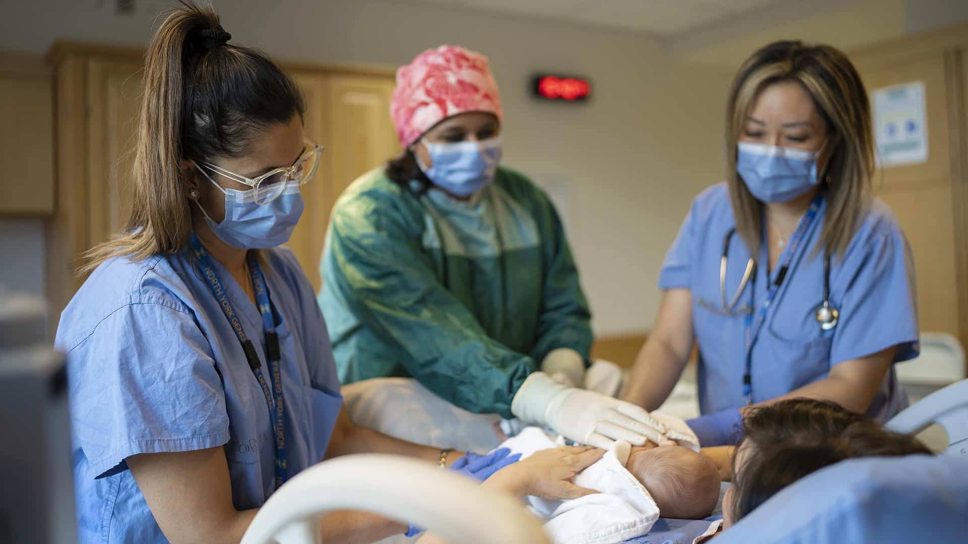 Mandy, Dr. Sharma and Karen, Labour and Delivery, North York General Hospital