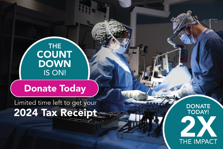 The Count Down is On. Donate Today to Get a 2024 Tax Receipt and Have Your Donation doubled.