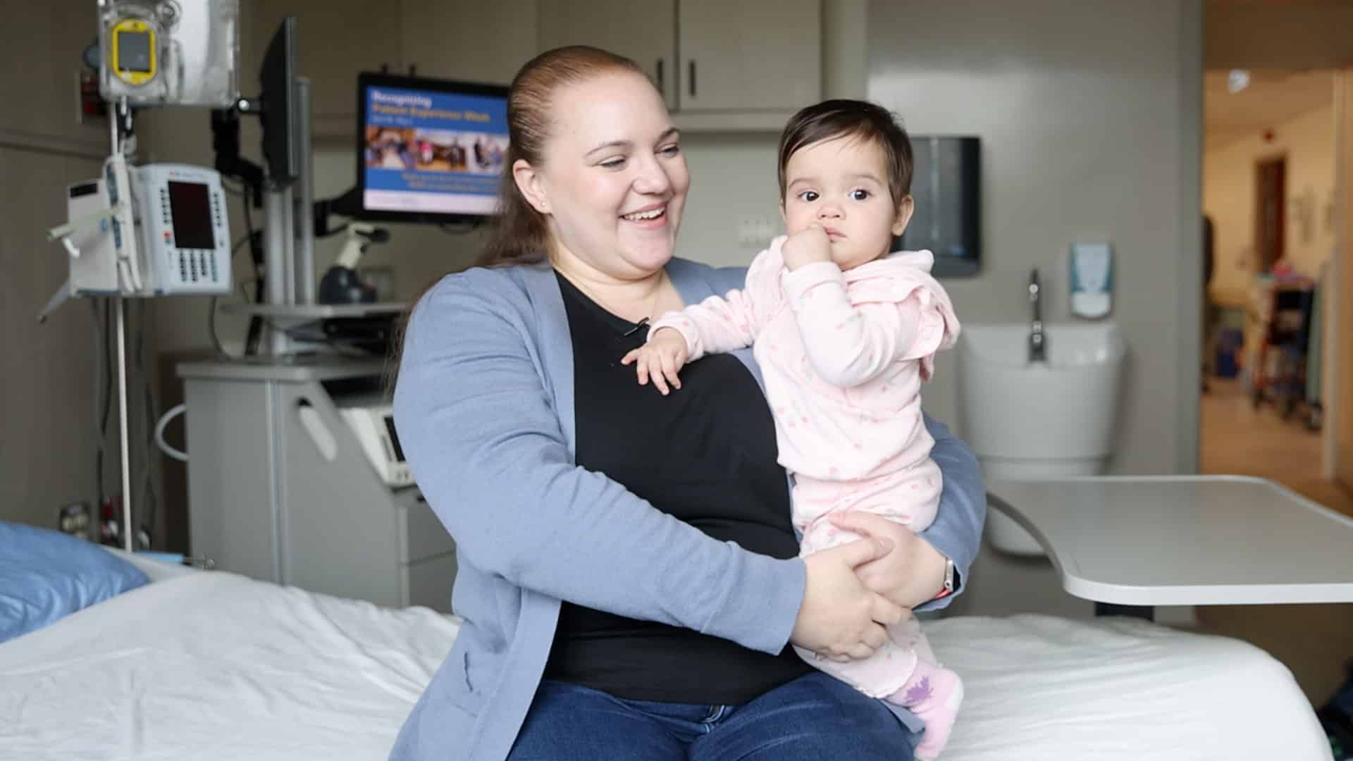 Marissa D’Souza and her baby at North York General