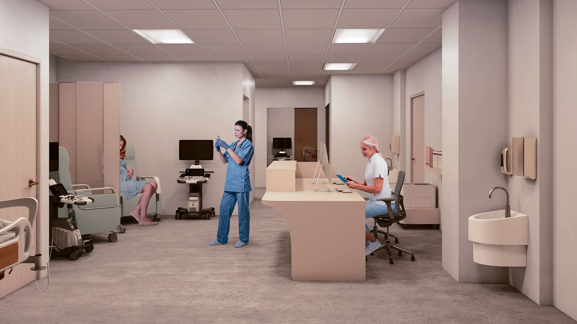 Patient Bay at the Refreshed Birthing Centre at North York General.