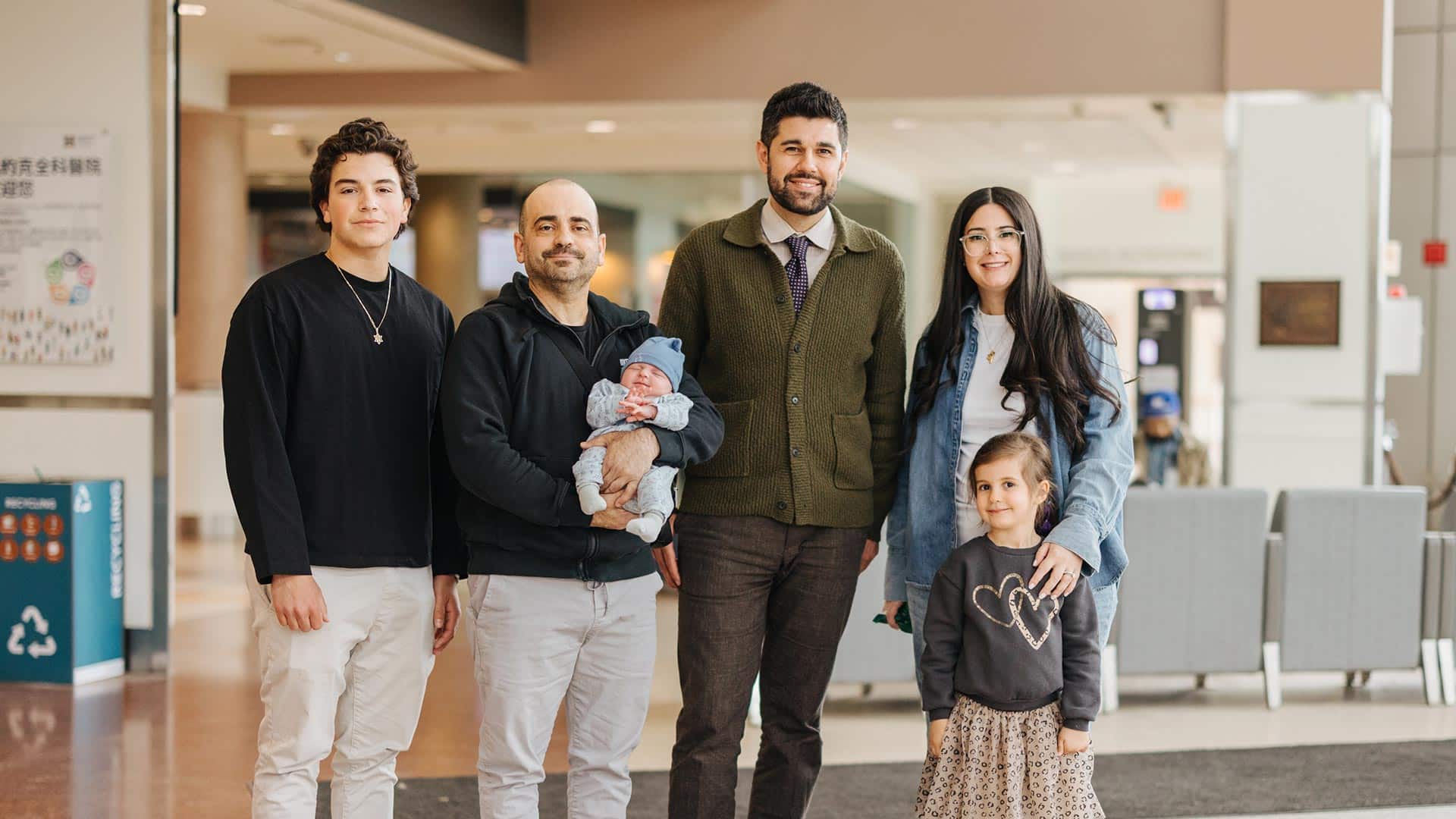 Lauren Feldman with Her Family and Dr. Latino at North York General